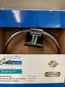 lot 82 image: Lot of 3 Chrome Towel Bars and Ring