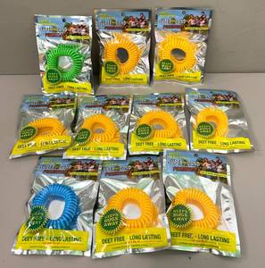 lot 84 image: Lot of 10 Bug Mosquito Repellant Bracelets  