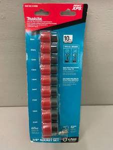 lot 91 image: Makita IMPACT XPS Socket Set SAE and Metric