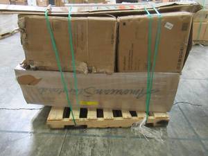 UNTOUCHED WHOLESALE PALLET CONTAINING TUB, SWISS MADISON ONE PIECE COMPACT TOILETS AND MORE