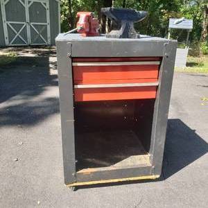 lot 455 image: Industrial Metal Shop Cart