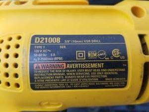 lot 494 image: DeWalt Power Drill Model D21008