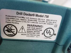 lot 492 image: Drill Doctor Drill Bit Sharpener Model 750