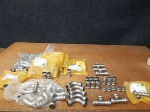 lot 318 image: Lot of (91) VIEGA 304 Stainless Steel ProPress Fittings 34