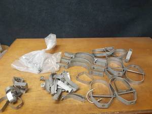 lot 393 image: Large Lot of Stainless Steel Pipe Clamps - From 2 to 6
