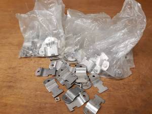 lot 405 image: Lot of (50) 34 Stainless Steel Unistrut Conduit Clamps