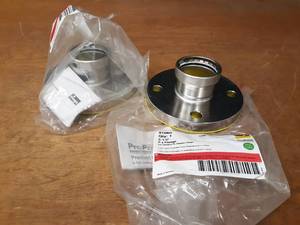 lot 325 image: Lot of (2) VIEGA 316 Stainless Steel ProPress XL   2-12 Flange Coupling