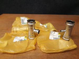 lot 331 image: Lot of (4) VIEGA 304 Stainless Steel ProPress   2 x 2 x 12 and 2 x 2 x 1 Reducing Tees