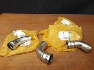 lot 332 image: Lot of (5) VIEGA 304 Stainless Steel ProPress   2 Fittings