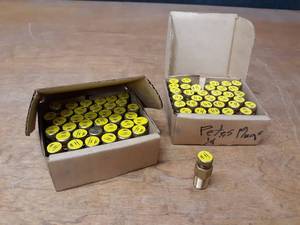 lot 420 image: Lot of (70) H.O. Trerice 14 NPT Brass Test Plugs Part No. 3741