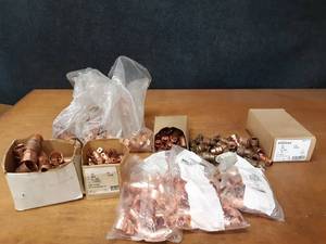 lot 342 image: Huge Lot of Copper Pipe Fittings and Straps - From 12 up to 2-12