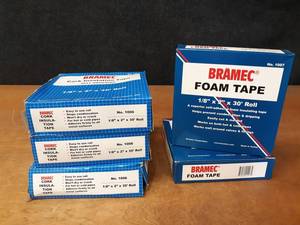 lot 474 image: Lot of (3) Rolls BRAMEC Cork Insulation Tape and (2) Rolls BRAMEC Foam Tape