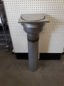 lot 488 image: Stainless Steel In-Floor Drain Assembly w Cover and Strainer - 6 Pipe