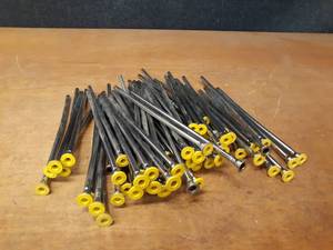 lot 503 image: Lot of (68) Chrome Plated Copper Water Supply Tubes - 38 OD x 11-12 Long