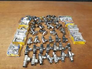 lot 506 image: Large Lot of (50) Brass Water Supply  Shut-off Valves