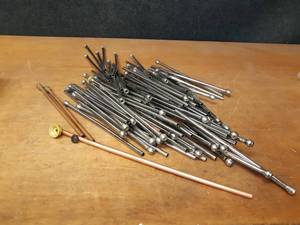 lot 508 image: Lot of (93) Chrome Plated Copper Water Supply Tubes - Most are 38 OD x 11-12 Long