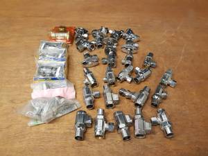 lot 509 image: Large Lot of (32) Brass Water Supply  Shut-off Valves
