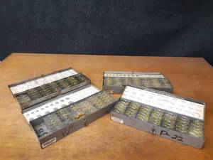 lot 537 image: Lot of (4) Parts Trays w Assorted Faucet Repair Parts