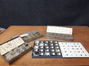 lot 539 image: Lot of (4) Parts Trays w Assorted Faucet Repair Parts