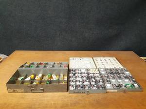 lot 540 image: Lot of (3) Parts Trays w Assorted Faucet Repair Parts