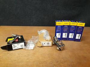 lot 543 image: Delta and Chicago Faucets and (4) Plumbest Pop-Up Drain Assemblies
