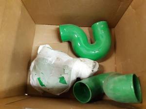 lot 561 image: Large Lot of (59) NewAge Epoxy Coated DWV Cast Iron No-Hub 2, 3, 4 and 6 Pipe Fittings