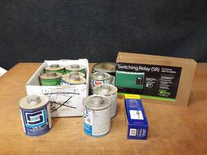 lot 574 image: NEW Taco Switching Relay Part No. SR504-4, Lot of PVC Cement and More