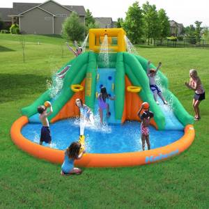Magic Time Twin Peak Inflatable Water Park with Slide