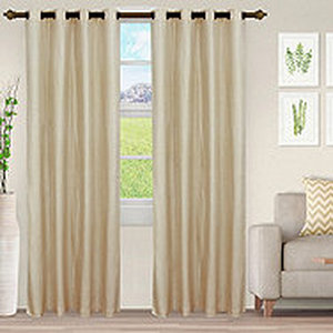 Superior Metallic Cascade Jacquard 104 x 84 Grommet Window Panel Pair