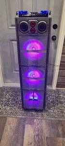beFree Sound Triple 10 Inch Portable Bluetooth Subwoofer Speaker with Party Lights
