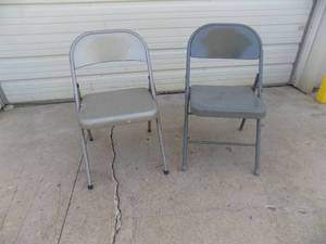 2 Steel Folding Chairs