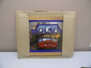 lot 9 image: VINTAGE NOS MOLSON CANADIAN BAR SIGNMIRROR - NICE - APPROX 24 BY 16 - SEE PICTURES
