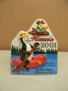 lot 24 image: VINTAGE HAMMS BEAR 2001 SKYBLUE WATERS CLUB COMMEMORATIVE 1 OF 600 PCS - NICE - RARE - SEE PICTURES