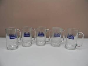 lot 49 image: SET OF 5 VINTAGE HAMMS BEER MUGS FROM THE LAND OF SKY BLUE WATERS - NICE SET - SEE PICTURES