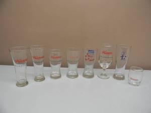 lot 55 image: COLLECTION OF HAMMS BEER GLASSES - NICE SET - SEE PICTURES
