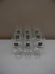 lot 56 image: COLLECTION OF 9 HAMMS WALDECH BEER GLASSES - NICE SET - SEE PICTURES
