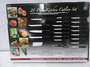 21 Piece Kitchen Cutlery Set