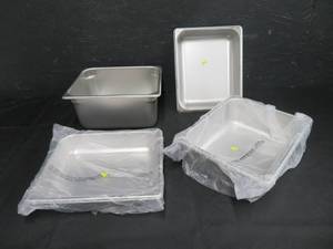 lot 43 image: 4 NEW POLAR WARE STAINLESS STEEL CONTAINERS (NSF)