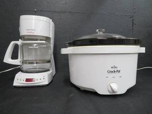 lot 55 image: BLACK AND DECKER COFFEE MAKER AND RIVAL CROCK POT