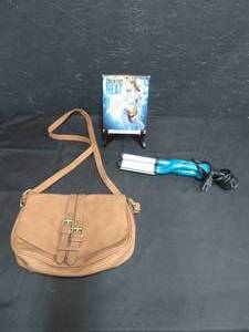 lot 88 image: SUPER CUTE NEW PURSE- BED HEAD HAIR WAVER, AND COUNTRY HEAT WORKOUT DISKS
