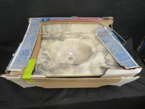 lot 100 image: NEW CRANE PLUMBING CULTURED MARBLE SINK