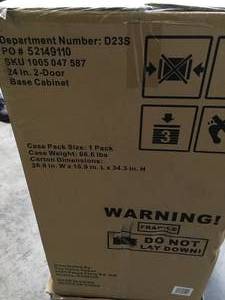 Husky 24 in 2 door base cabinet not used see pictures