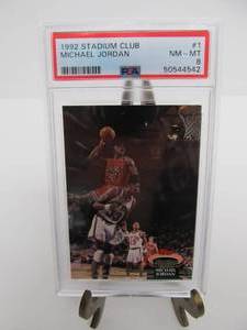 lot 132 image: 1992 Stadium Club #1 Michael Jordan 