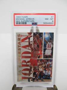 lot 134 image: 1993 Fleer NBA Superstars Michael Jordan #7