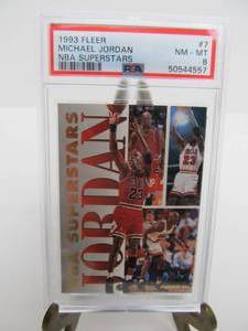 lot 135 image: 1993 Fleer NBA Superstars Michael Jordan #7