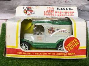 lot 36 image: Winn-Dixie 1913 Model T Delivery Truck Bank