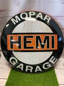lot 47 image: Mopar Hemi Garage Sign 16 Diameter