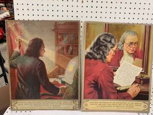 lot 60 image: Lot of 2 Vintage Bausch & Lomb Ads Copyright 1936 15 X 20