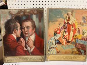 lot 61 image: Lot of 2 Vintage Bausch & Lomb Ads Copyright 1936 15 X 20