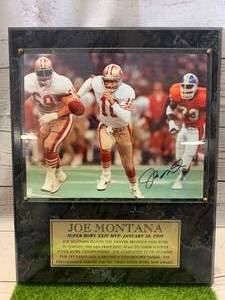 lot 63 image: Joe Montana Autographed Photo with Certificate of Authenticity